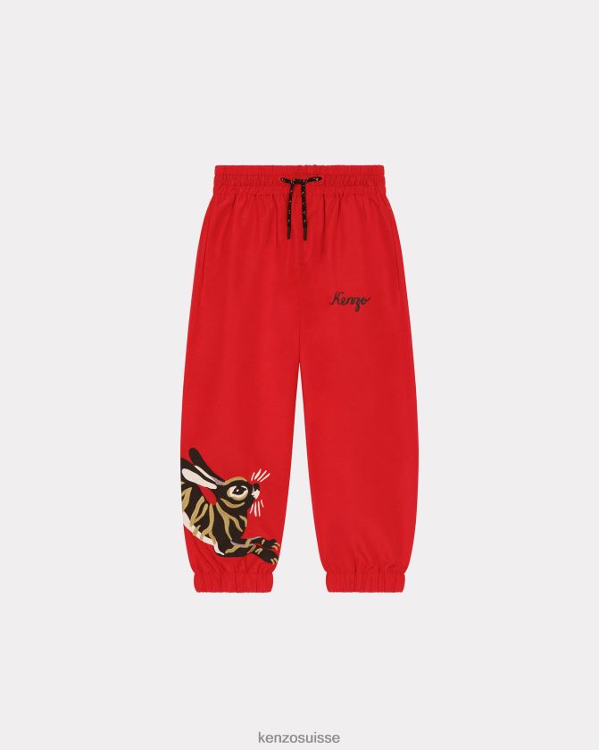 Kenzo pantalon de jogging de la capsule du nouvel an chinois enfants rouge moyen D2804X781 vêtements
