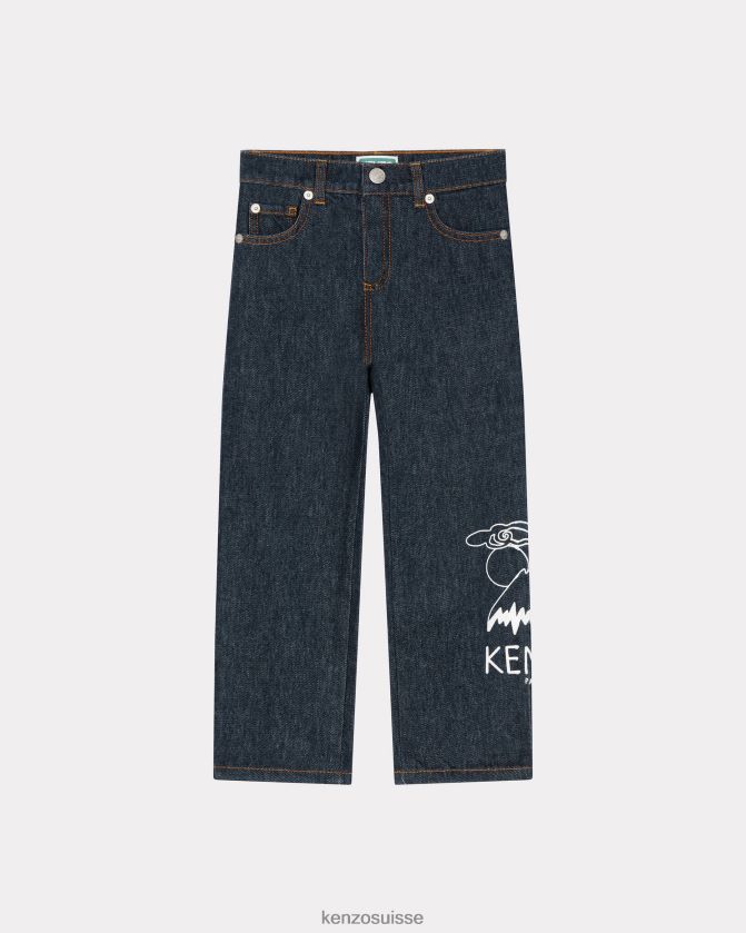 Kenzo jean du Mont Fuji enfants bleu royal D2804X728 vêtements