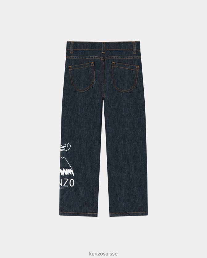 Kenzo jean du Mont Fuji enfants bleu royal D2804X728 vêtements
