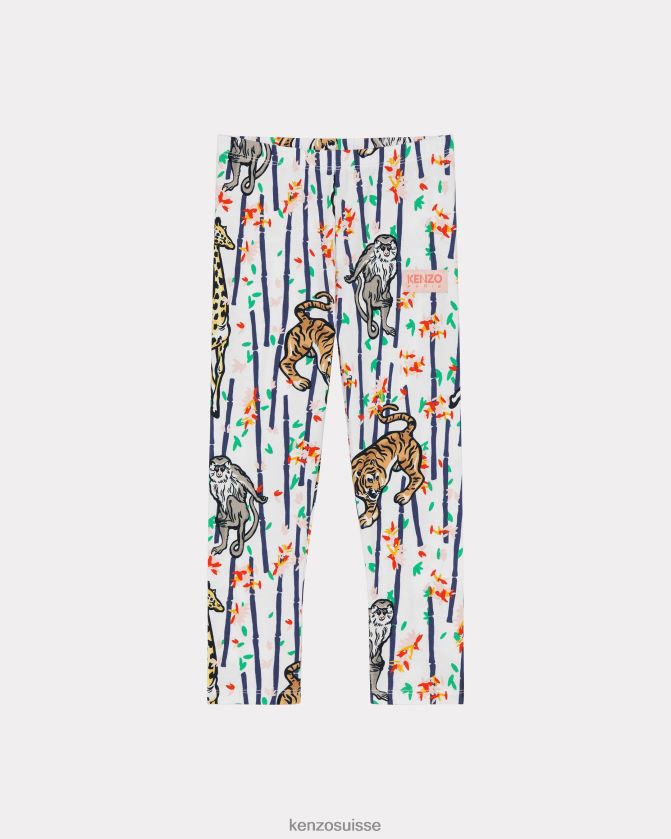 Kenzo leggings en bambou enfants écru D2804X721 vêtements