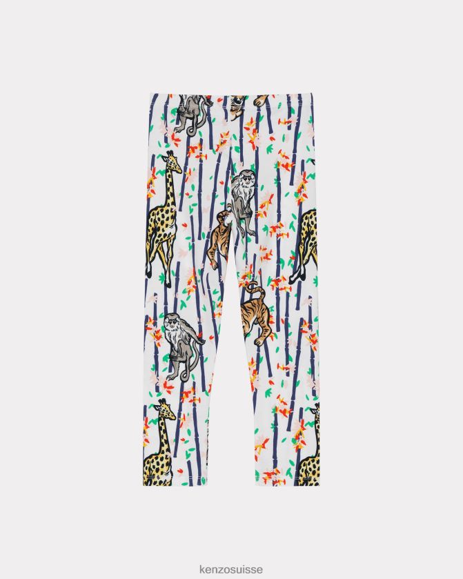 Kenzo leggings en bambou enfants écru D2804X721 vêtements
