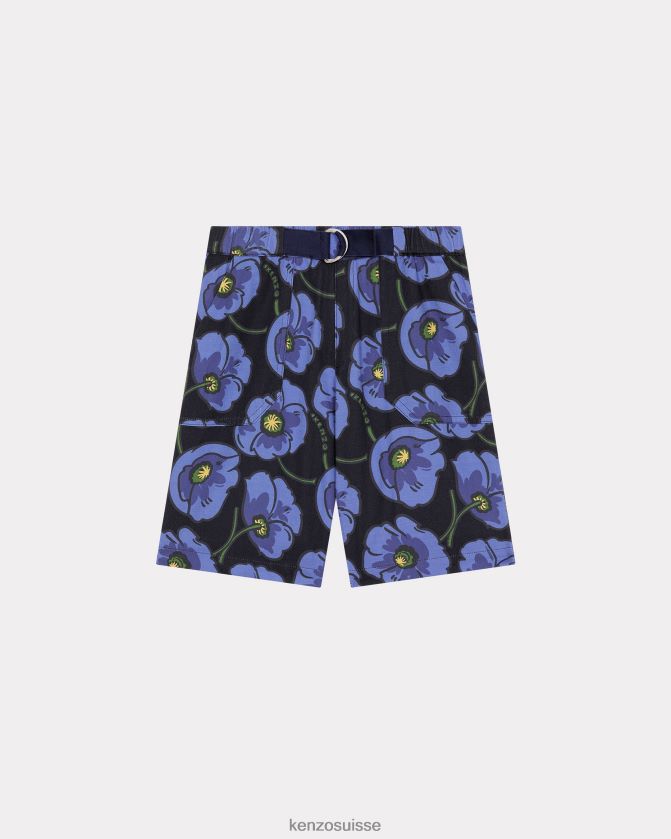 Kenzo Bermuda à coquelicot Capsule High Summer enfants bleu royal D2804X729 vêtements