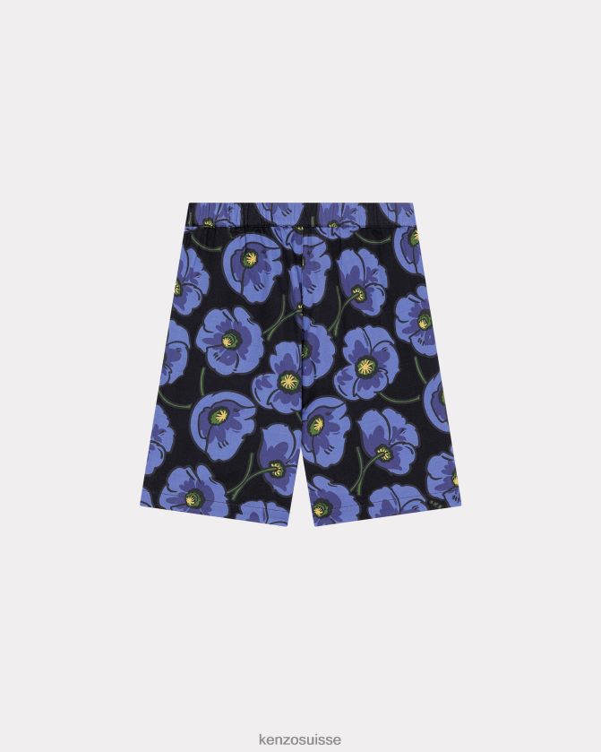 Kenzo Bermuda à coquelicot Capsule High Summer enfants bleu royal D2804X729 vêtements
