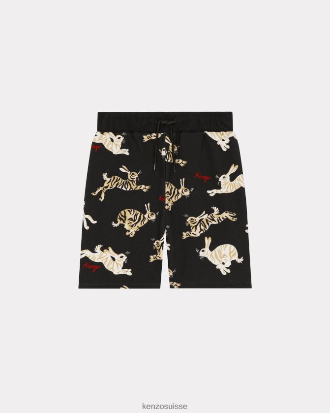 Kenzo short capsule du nouvel an chinois enfants noir D2804X727 vêtements