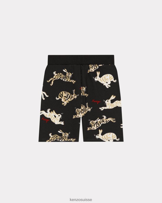 Kenzo short capsule du nouvel an chinois enfants noir D2804X727 vêtements