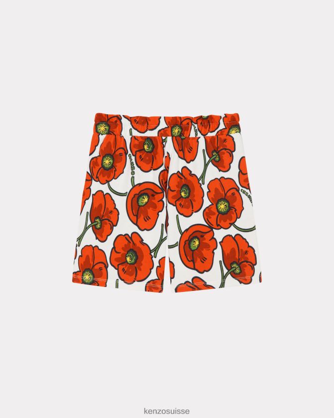 Kenzo short coquelicot capsule high summer enfants crème D2804X719 vêtements