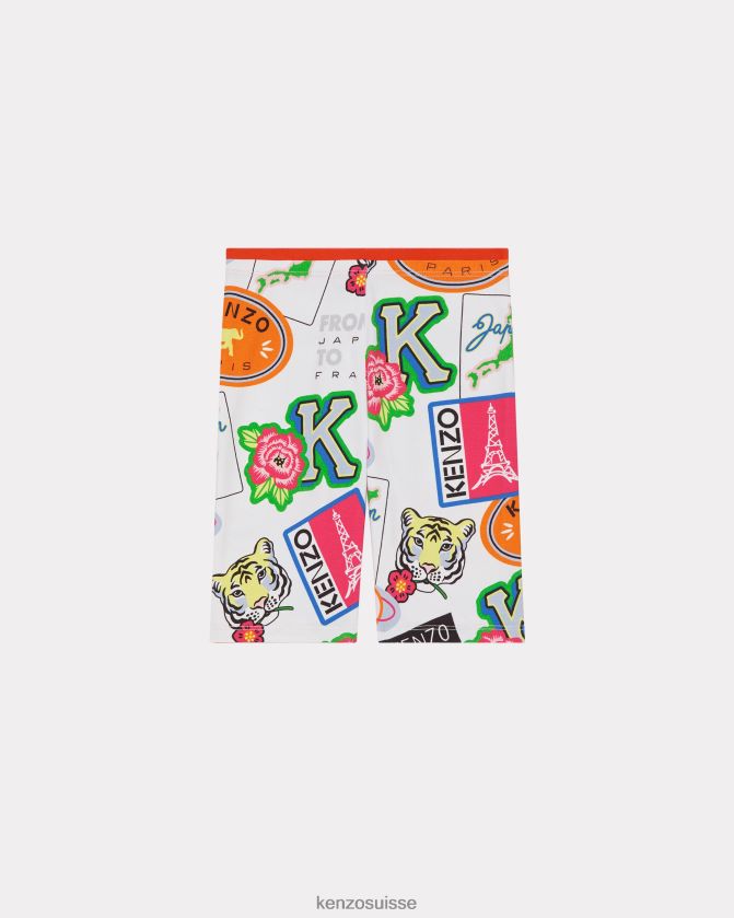 Kenzo short cycliste Journey enfants écru D2804X761 vêtements