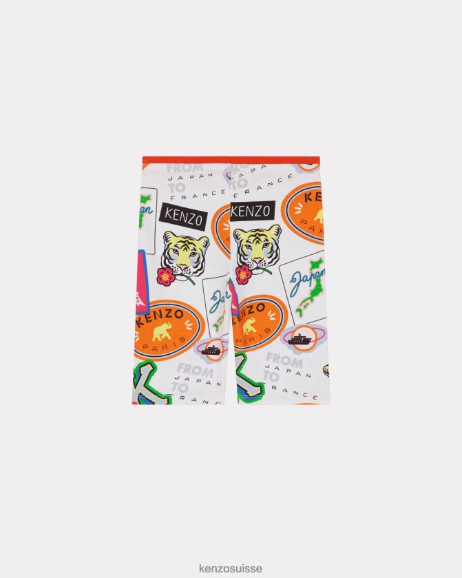 Kenzo short cycliste Journey enfants écru D2804X761 vêtements
