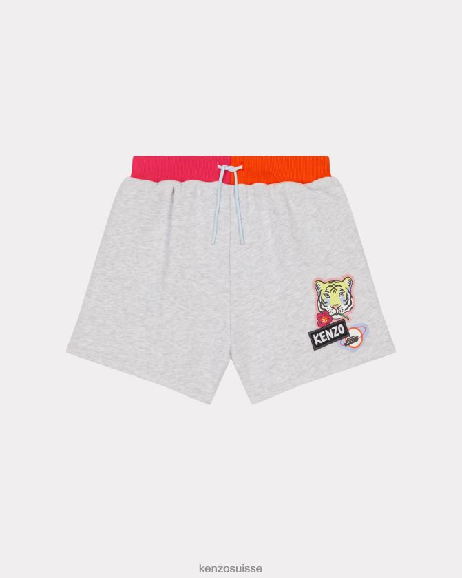 Kenzo short en polaire Journey enfants écru D2804X713 vêtements