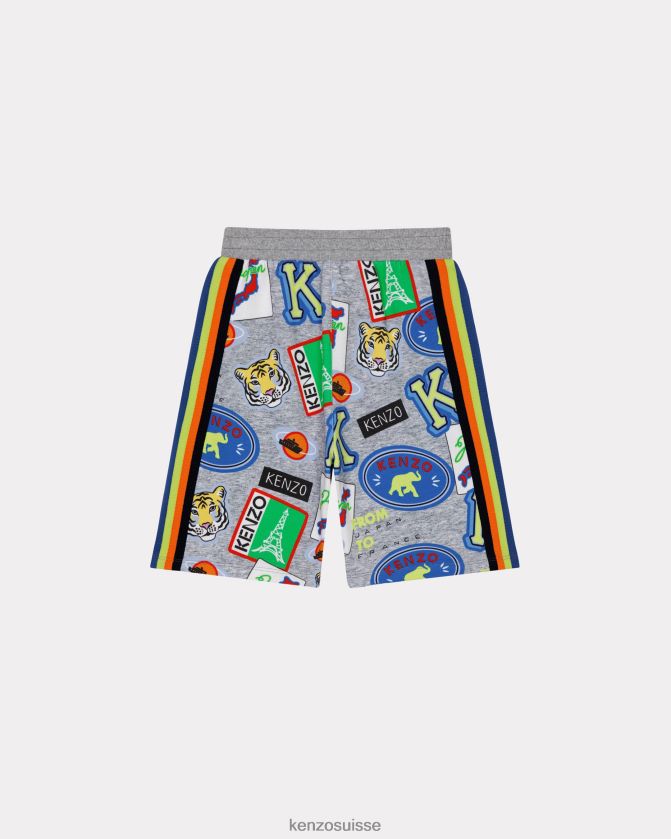 Kenzo short en polaire Journey enfants écru D2804X743 vêtements