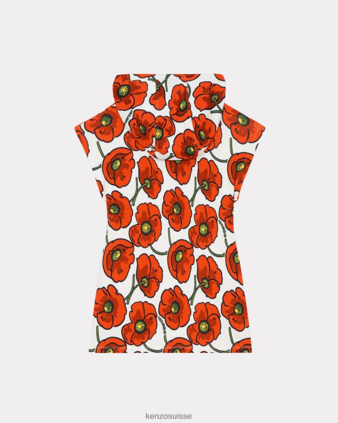 Kenzo robe coquelicot capsule high summer enfants crème D2804X731 vêtements