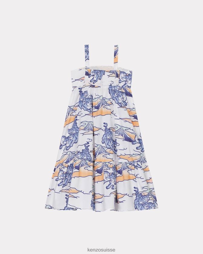 Kenzo robe à volants arc-en-ciel enfants écru D2804X755 vêtements