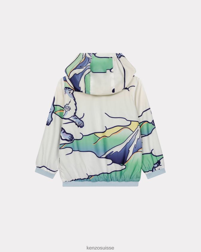 Kenzo coupe-vent réversible arc-en-ciel enfants glacier D2804X756 vêtements