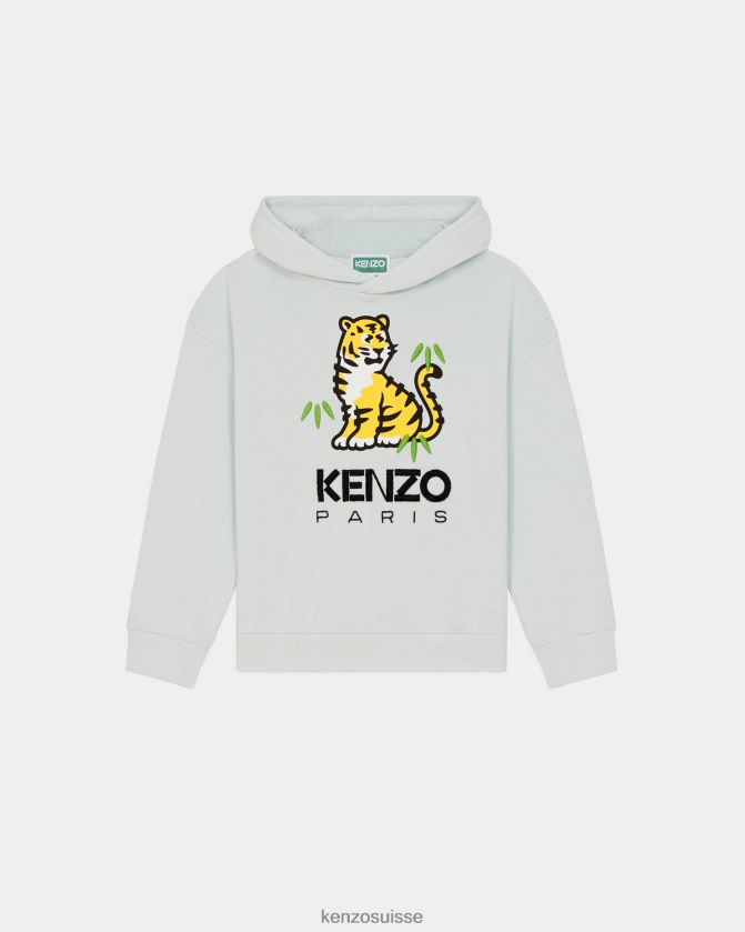 Kenzo sweat à capuche kotora enfants écru D2804X698 vêtements