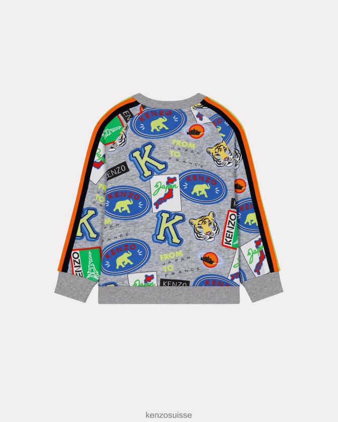 Kenzo sweat-shirt voyage enfants écru D2804X703 vêtements