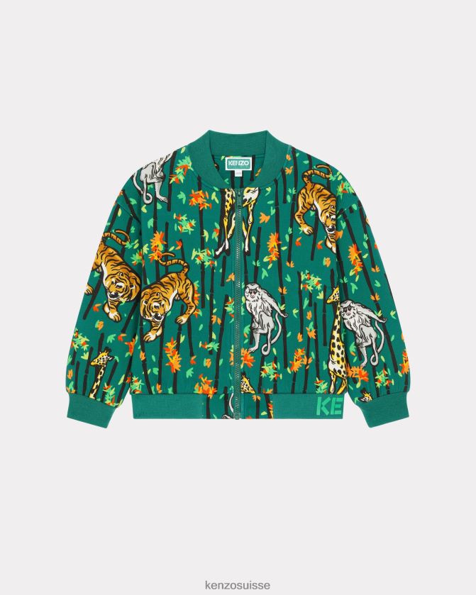 Kenzo sweat zippé bambou enfants écru D2804X749 vêtements