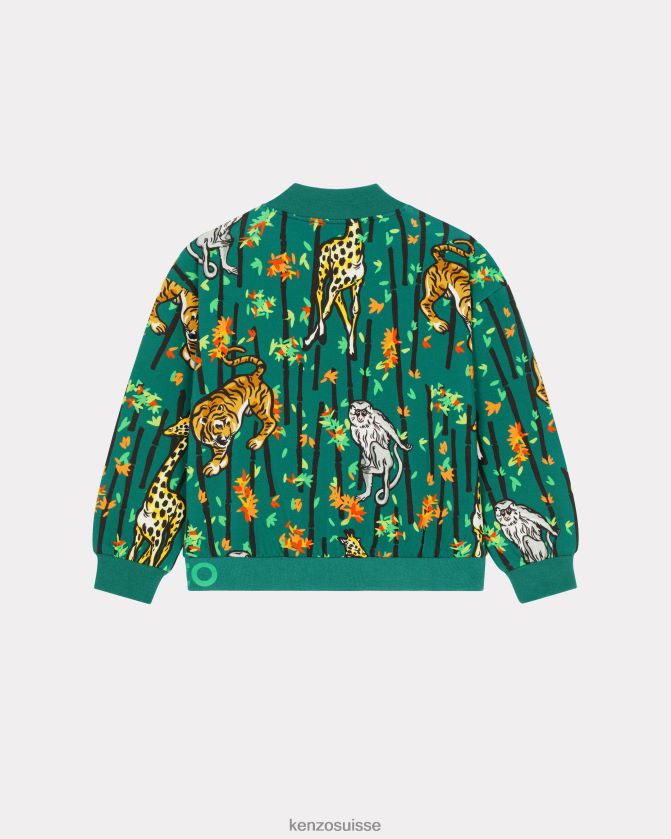 Kenzo sweat zippé bambou enfants écru D2804X749 vêtements