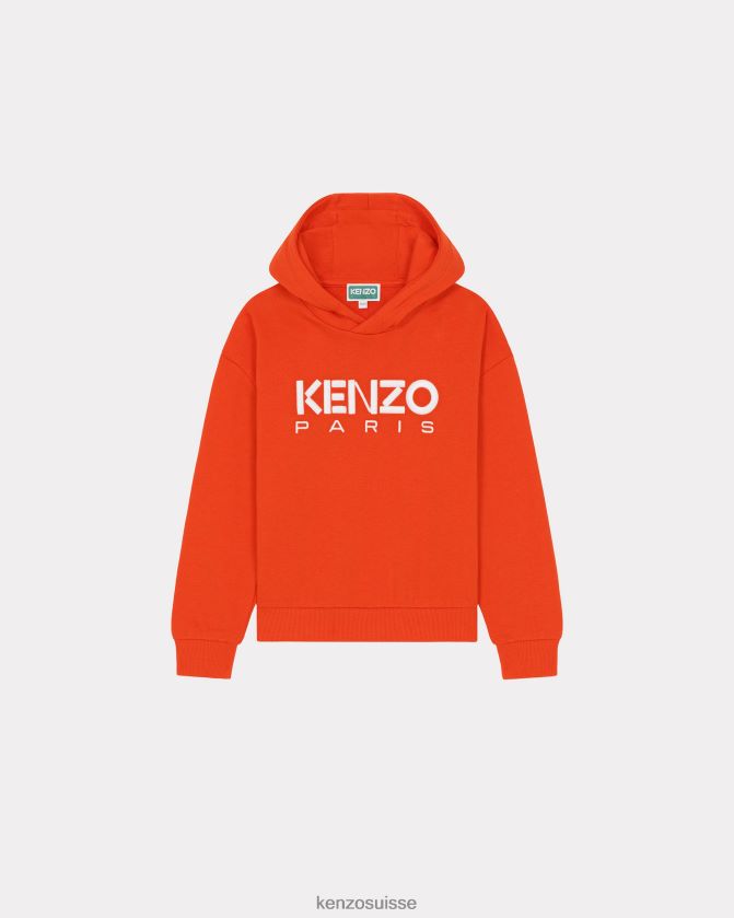 Kenzo sweat à capuche à logo enfants écru D2804X753 vêtements