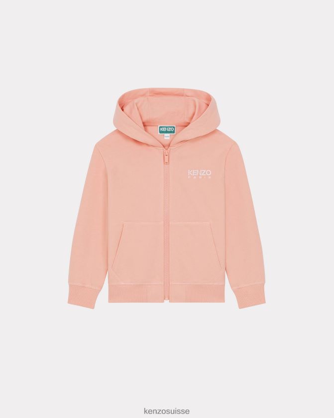 Kenzo sweat à capuche à logo enfants écru D2804X778 vêtements