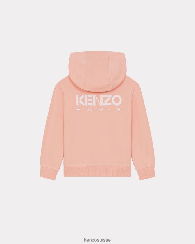 Kenzo sweat à capuche à logo enfants écru D2804X778 vêtements