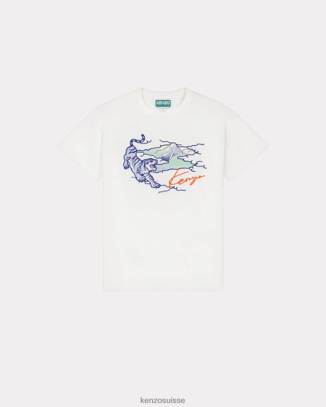 Kenzo t-shirt arc-en-ciel enfants blanc D2804X790 vêtements