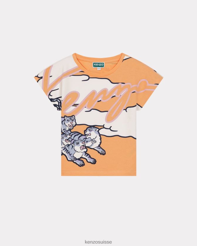 Kenzo t-shirt arc-en-ciel enfants écru D2804X732 vêtements