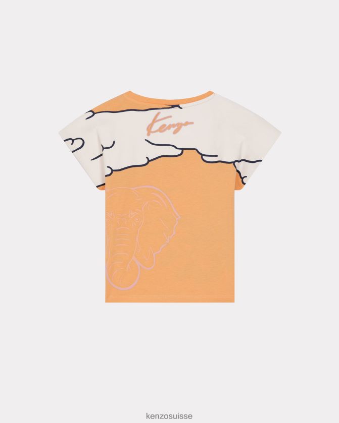 Kenzo t-shirt arc-en-ciel enfants écru D2804X732 vêtements