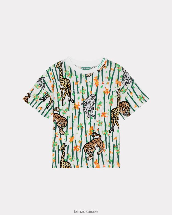 Kenzo t-shirt bambou enfants blanc D2804X725 vêtements