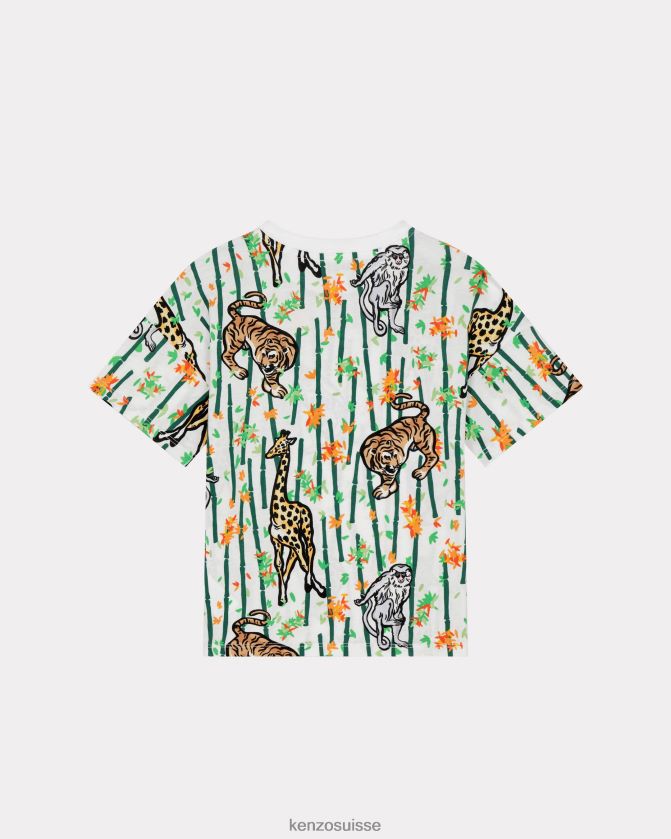 Kenzo t-shirt bambou enfants blanc D2804X725 vêtements