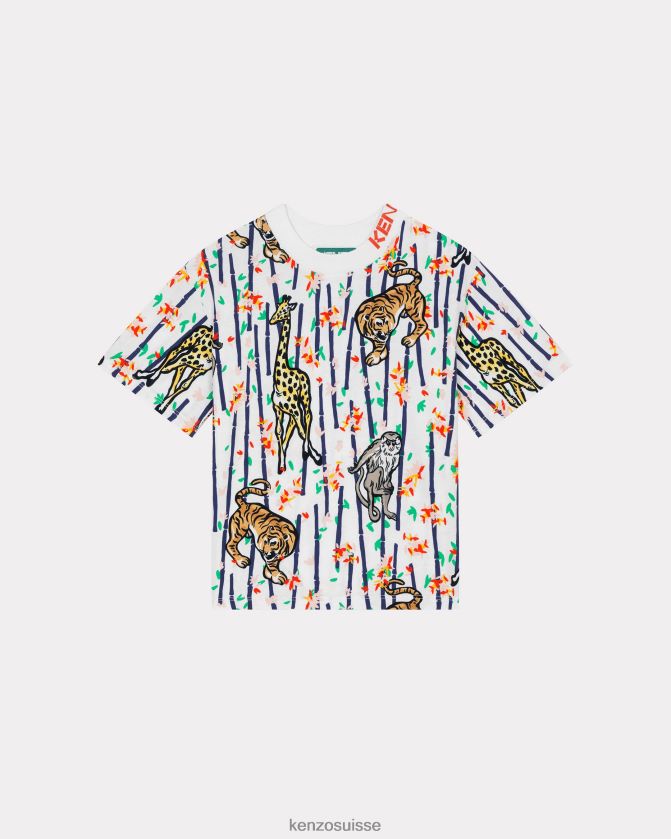 Kenzo t-shirt bambou enfants écru D2804X780 vêtements