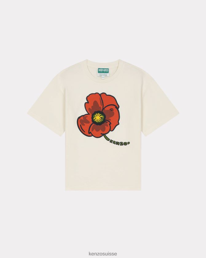 Kenzo t-shirt coquelicot capsule high summer enfants crème D2804X705 vêtements