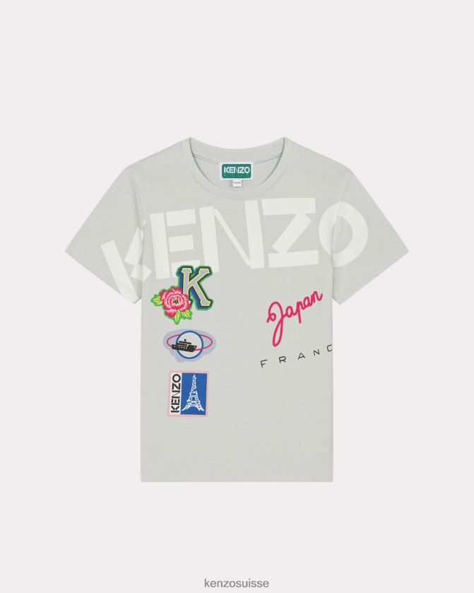 Kenzo t-shirt voyage enfants écru D2804X793 vêtements