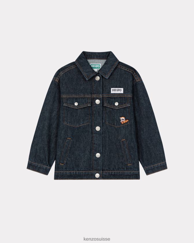 Kenzo veste en jean du Mont Fuji enfants bleu royal D2804X763 vêtements