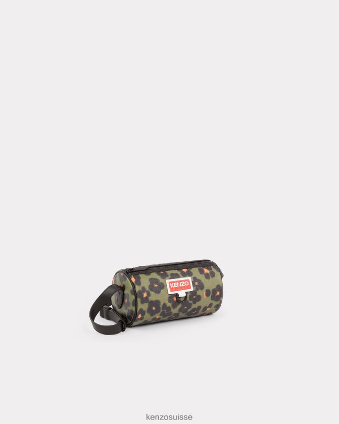 Kenzo Hana Leopard' Discover Tube Sac avec bandoulière femmes kaki D2804X917 accessoires