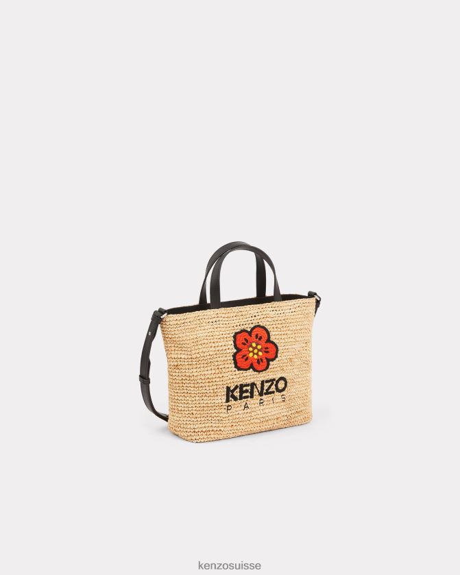 Kenzo petit cabas en raphia femmes noir D2804X901 accessoires