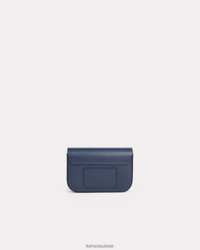 Kenzo sac porté épaule en cuir à fleurs boke femmes bleu nuit D2804X843 accessoires