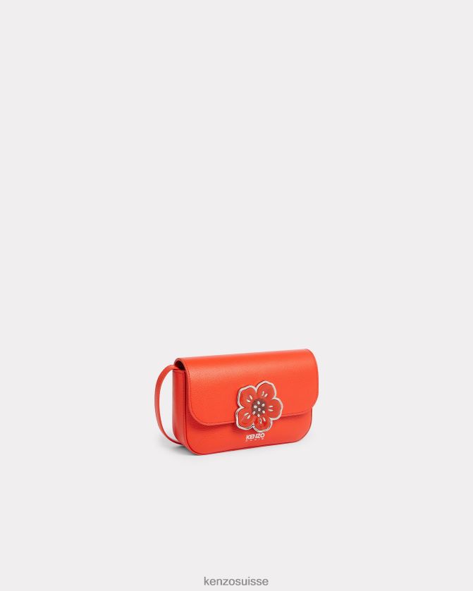 Kenzo sac porté épaule en cuir à fleurs boke femmes rouge moyen D2804X837 accessoires