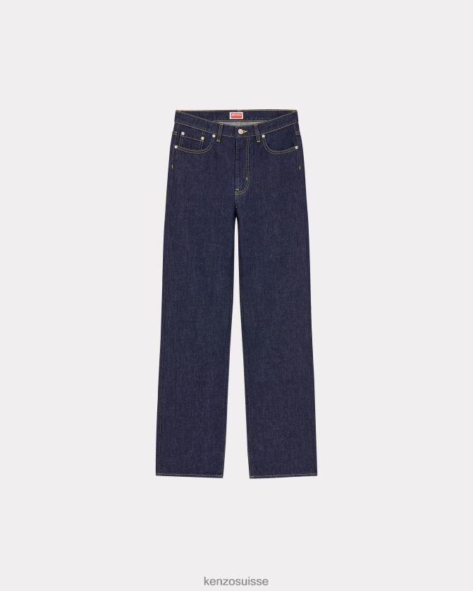 Kenzo jean asagao coupe droite femmes encre D2804X409 vêtements
