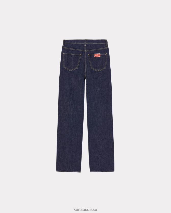 Kenzo jean asagao coupe droite femmes encre D2804X409 vêtements