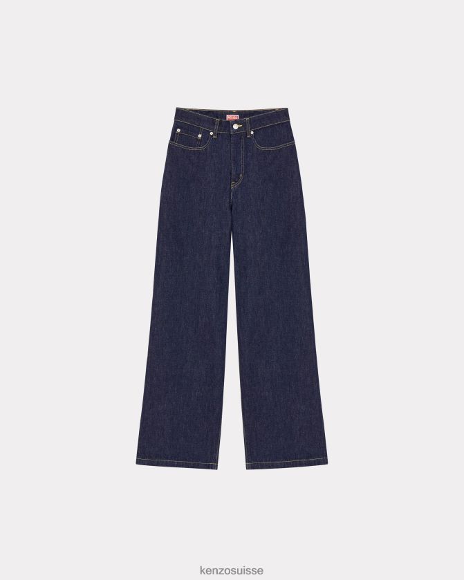 Kenzo jean ayame coupe large femmes encre D2804X455 vêtements