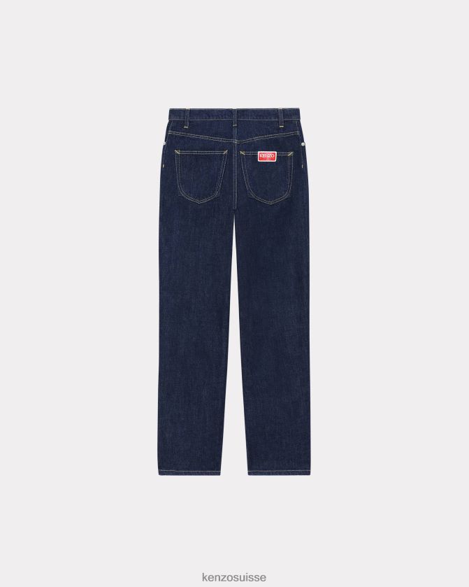 Kenzo jean droit asagao femmes rincer le denim bleu D2804X484 vêtements