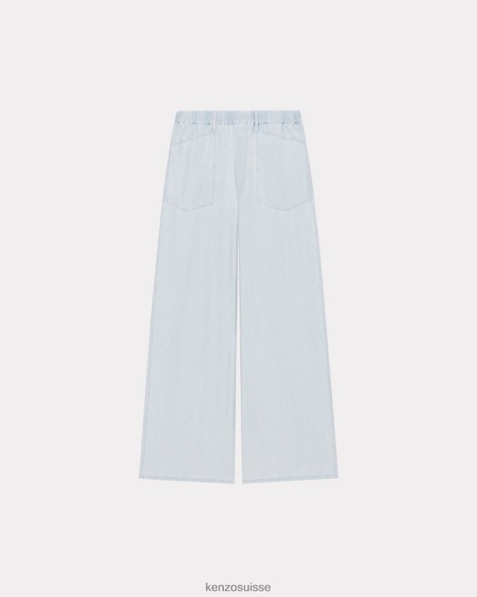Kenzo jean évasé marin femmes denim bleu décoloré D2804X426 vêtements