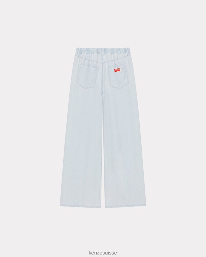 Kenzo jean évasé marin femmes denim bleu décoloré D2804X426 vêtements