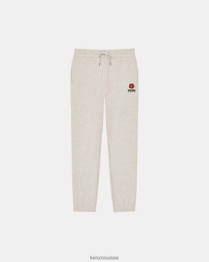 Kenzo pantalon de jogging à fleurs de boke femmes gris pale D2804X696 vêtements