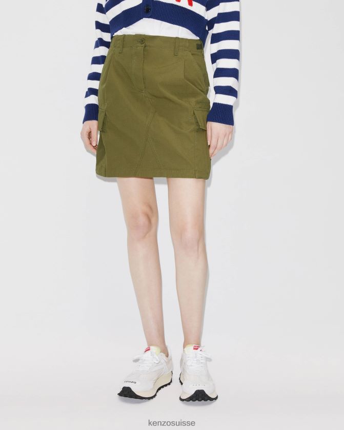 Kenzo jupe courte cargo femmes kaki D2804X401 vêtements