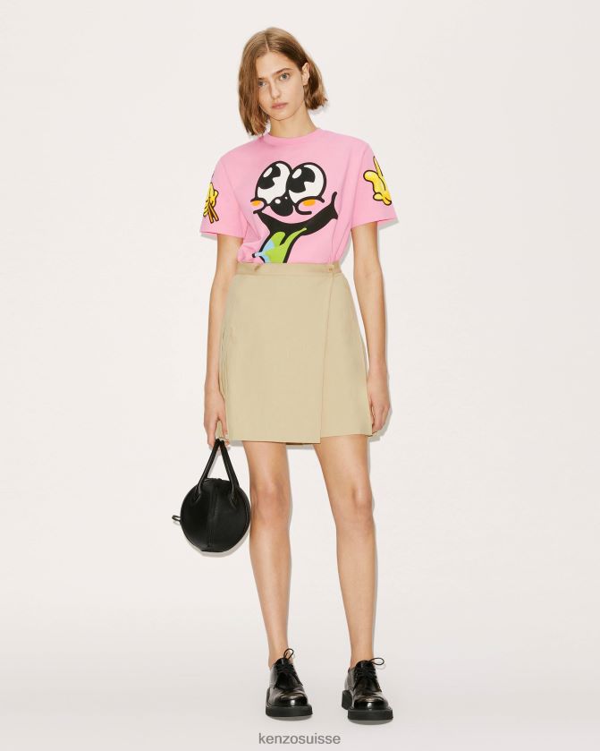 Kenzo jupe patineuse femmes beige D2804X467 vêtements