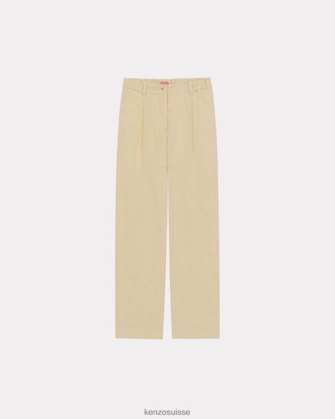 Kenzo pantalon ajusté élastiqué femmes beige D2804X600 vêtements