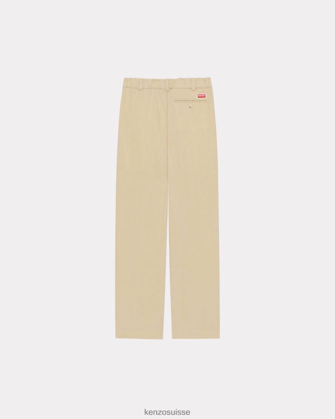 Kenzo pantalon ajusté élastiqué femmes beige D2804X600 vêtements