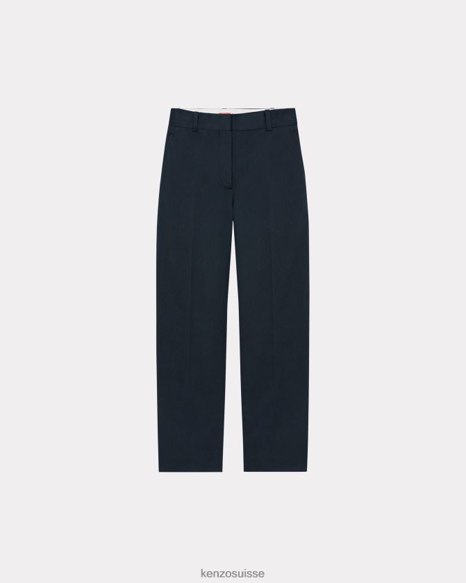 Kenzo pantalon ajusté raccourci femmes bleu nuit D2804X517 vêtements