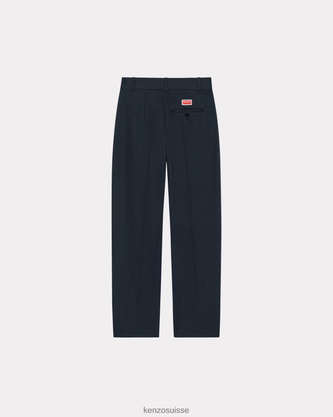 Kenzo pantalon ajusté raccourci femmes bleu nuit D2804X517 vêtements
